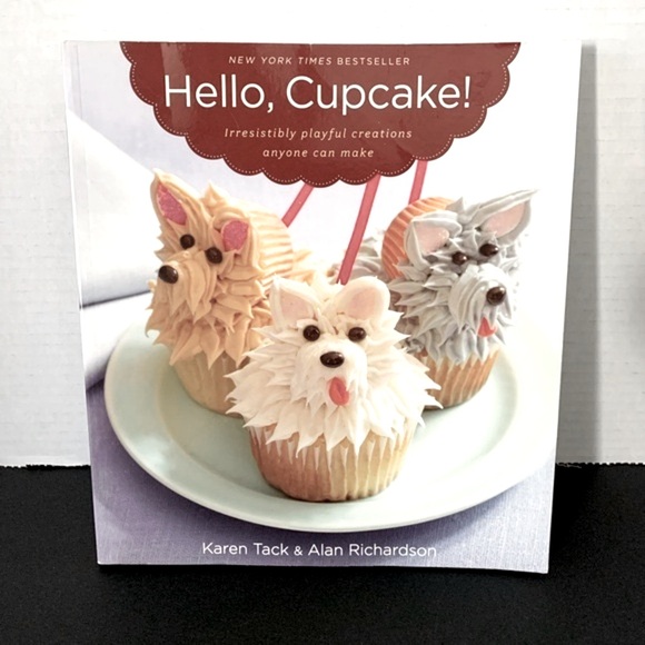 HELLO Cupcake decorating cook book with assorted baking supplies & pushup pops. - Picture 2 of 7